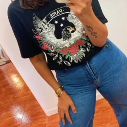 Camiseta Paris negra
