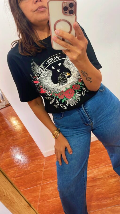 Camiseta Paris negra