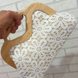 Bolso flores blanco