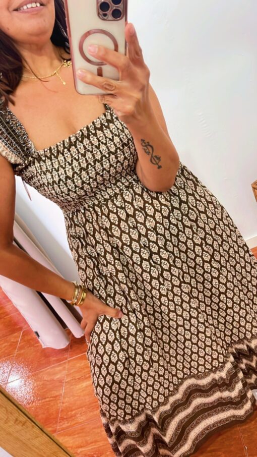 Vestido Túnez marrón - Imagen 2