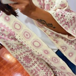 Rebeca crochet rosa