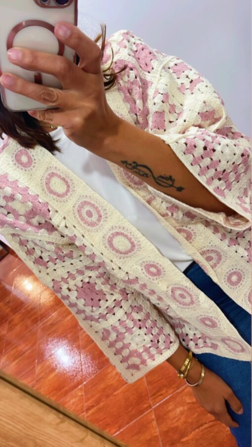 Rebeca crochet rosa