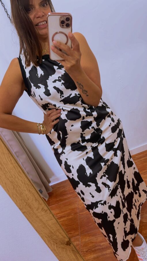 Vestido seda print - Imagen 2