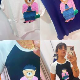 Camiseta Oso Combinada