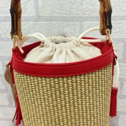 Bolso asa madera rojo