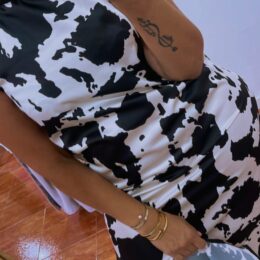 Vestido seda print