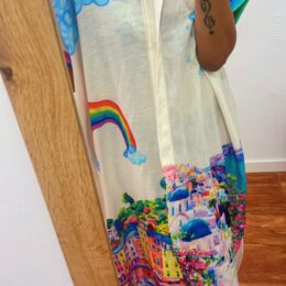 Vestido túnica arcoíris