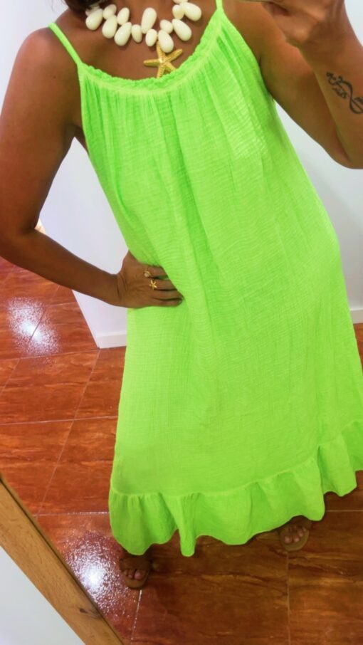 Vestido flúor verde
