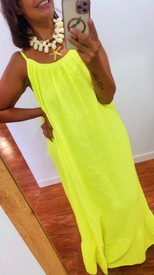 Vestido flúor amarillo