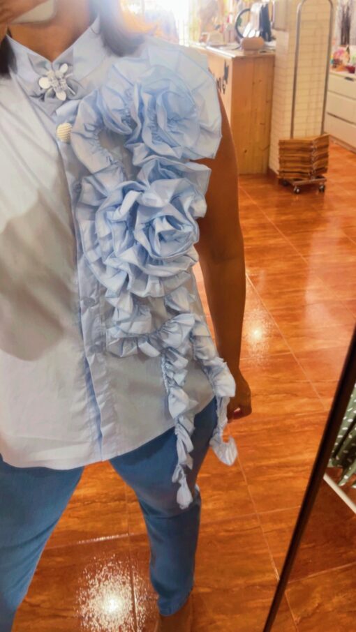 Camisa Karen azul - Imagen 2