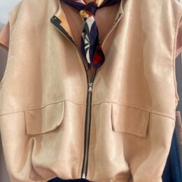 Chaleco Bomber Lucía beige