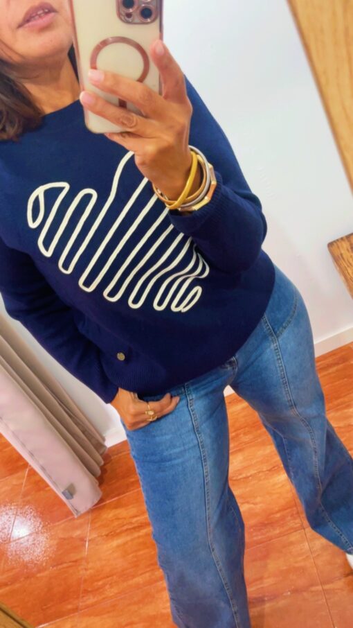 Jersey corazón azul
