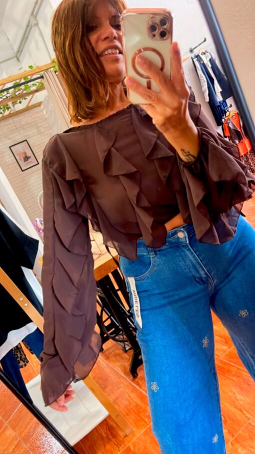 Camisa Gabriela Chocolate