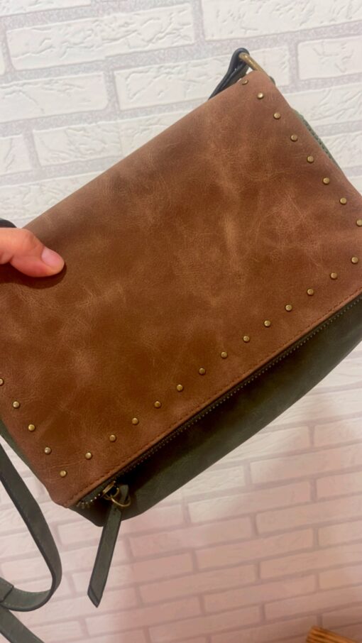 Bolso combinado verde