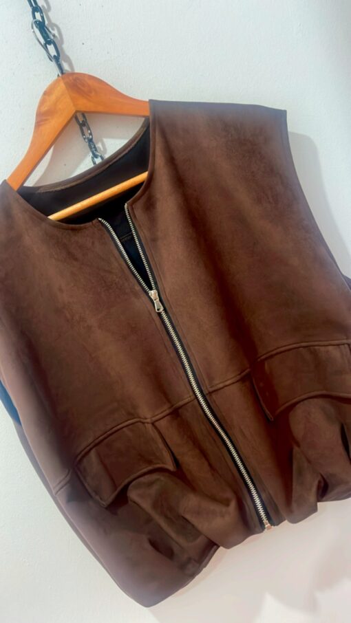 Chaleco Bomber Lucia choco - Imagen 2